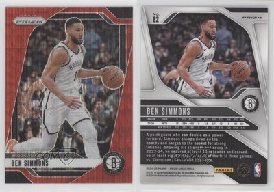 2024-25 Panini Prizm Ruby Wave Prizm Ben Simmons #82
