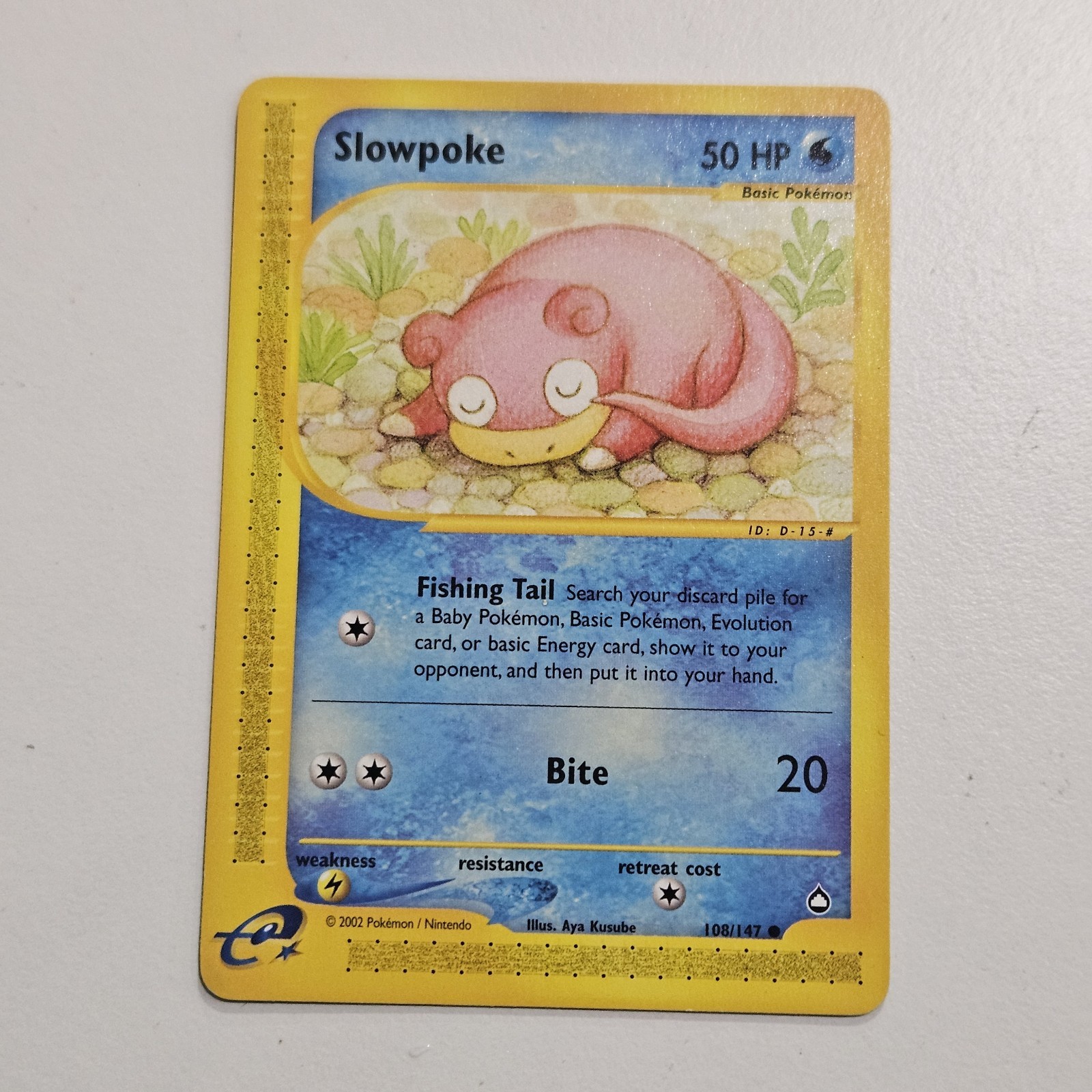 Pokémon Slowpoke Aquapolis Regular Card 108/147 Near Mint