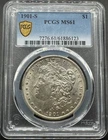 1901-S MORGAN SILVER DOLLAR PCGS MS61 04EAG26
