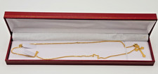 22ct Gold Cross Pendant Necklace Chain Icon Hallmarked Fine Jewellery Not Scrap