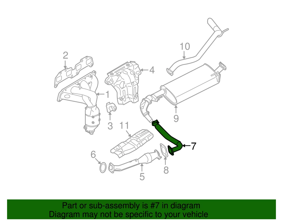 Nissan Frontier 2005-2019 genuino - tubo cruzado 20030-EA60A Foto 2 de 2