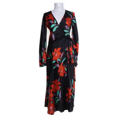Diane von Furstenberg, Wickelkleid, Größe: 30, Schwarz/Mehrfarbig, Seide #pmL