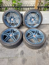 Set of 4 Wolfrace Alloy wheels 17" 4x100 PCD 7jx17 with tyres 205/40ZR17 7mm