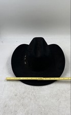 Stetson Mens Black Wide Brim Apache 4X Felt Western Cowboy Hat Size 7 3/8