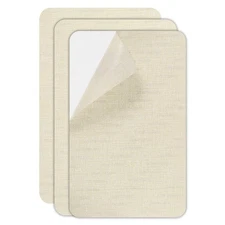 3Pcs 4.9 x 8" Canvas Repair Patch Self-Adhesive Linen Fabric Patch Beige