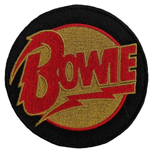 David Bowie Diamond Dogs Circle Logo Woven Patch Accessoire Size