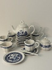 Formalities Baum Brothers 21 Piece Blue Willow Porcelain Tea Set.