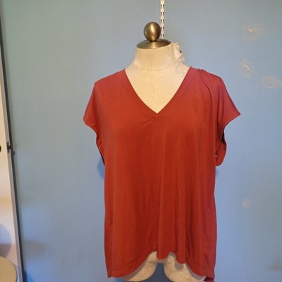 Athleta Essence Explore Tee Women Dusty Rose Open Back Active Sports Large