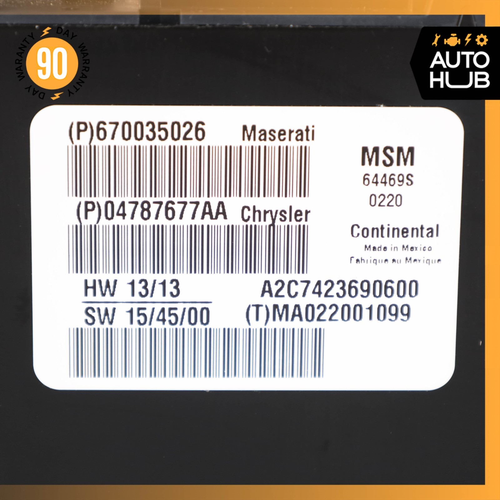 14-22 Maserati Levante M161 Seat Control Module Left 670035026 OEM 35k