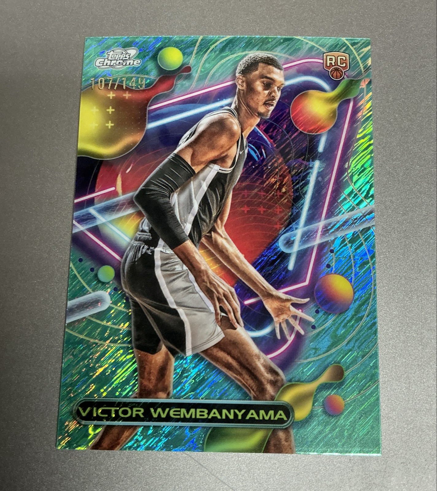 Victor Wembanyama 2023 Topps Chrome Cosmic #151 Aqua Equinox