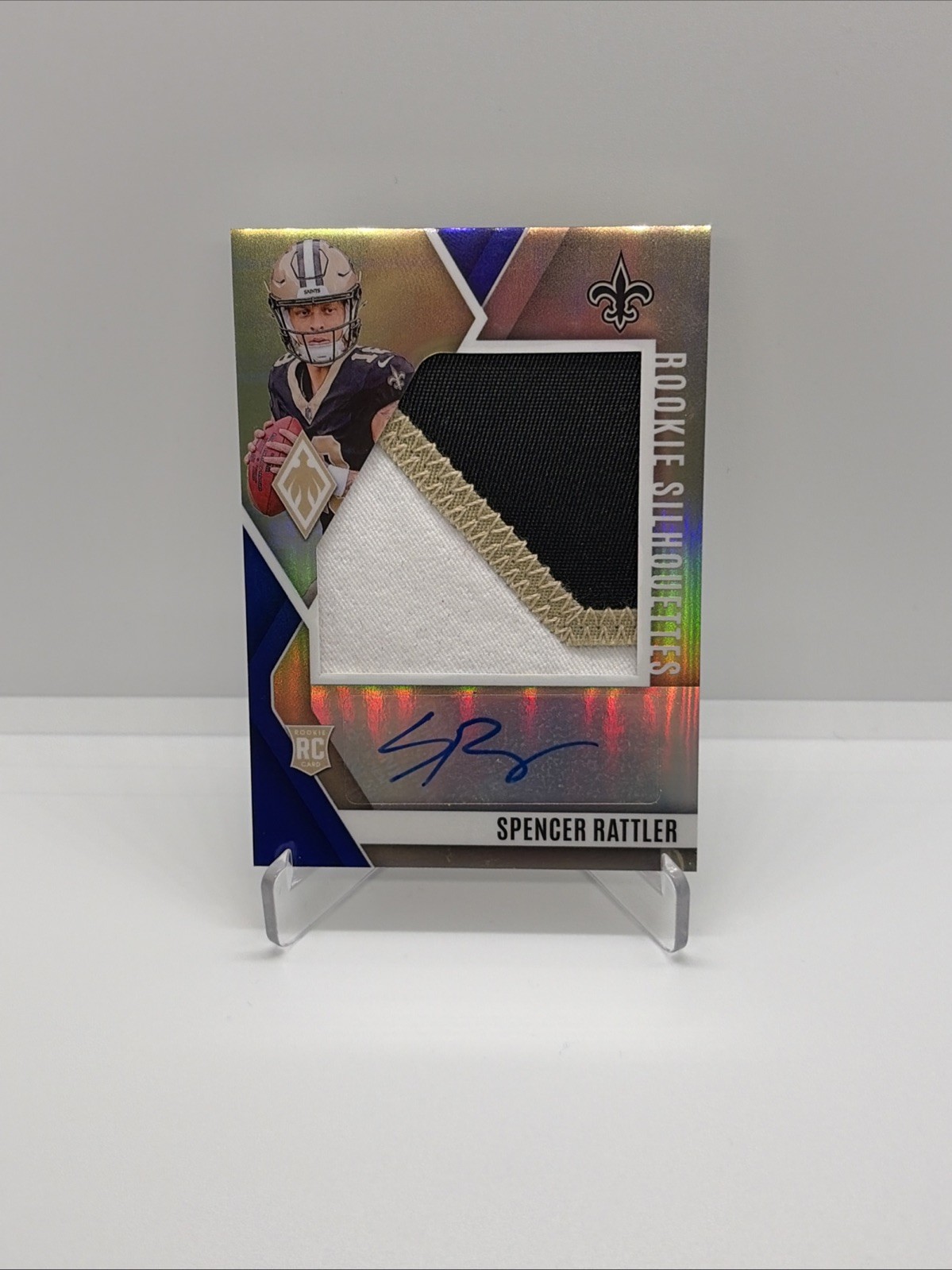 Spencer Rattler Panini Phoenix Rookie Silhouettes Autographs Relic #RSSRR Blue