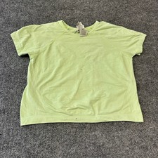 Athleta Girl Shirt Girls Size L G/12 Lime Green Seamless Athletic Short Sleeve
