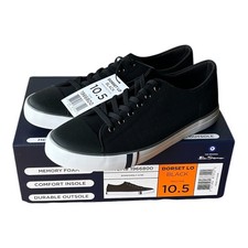 Ben Sherman Men's Canvas Shoe Memory Foam Black Size 10.5