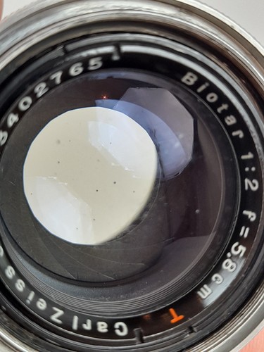 Rare Carl Zeiss Jena Biotar f/2 58mm Red "T" Lens 17-blades M42 +adapter - Picture 19 of 22