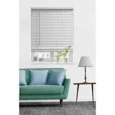 Mainstays 1" Cordless Room Darkening Vinyl Blinds, White, 71"W x 64"L