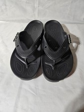 Crocs Iconic Comfort Black Flip Flop Thong Sandals Unisex Size M-10, W-12