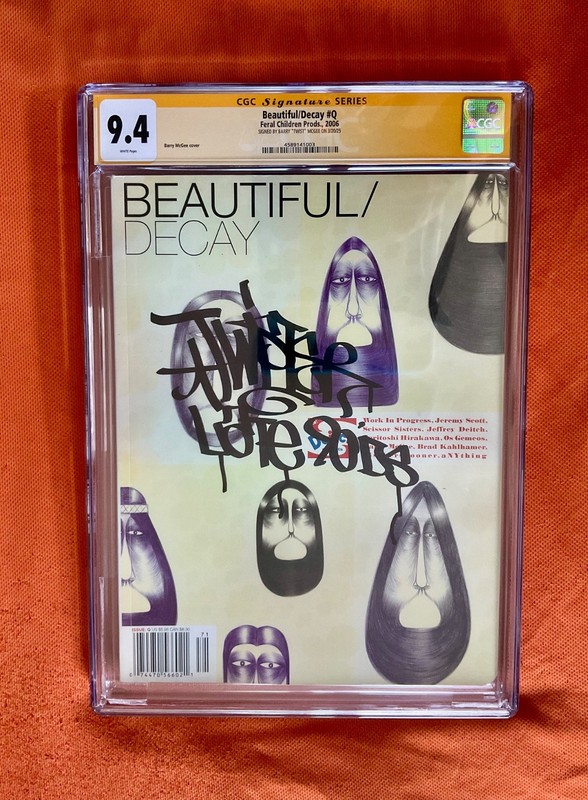 Signed BARRY MCGEE TWIST Beautiful Decay Magazine graffiti art original tag kaws