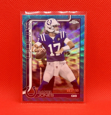 Topps 2025 Chrome Daniel Jones Colts #132 Parallel Serial Numbered /199