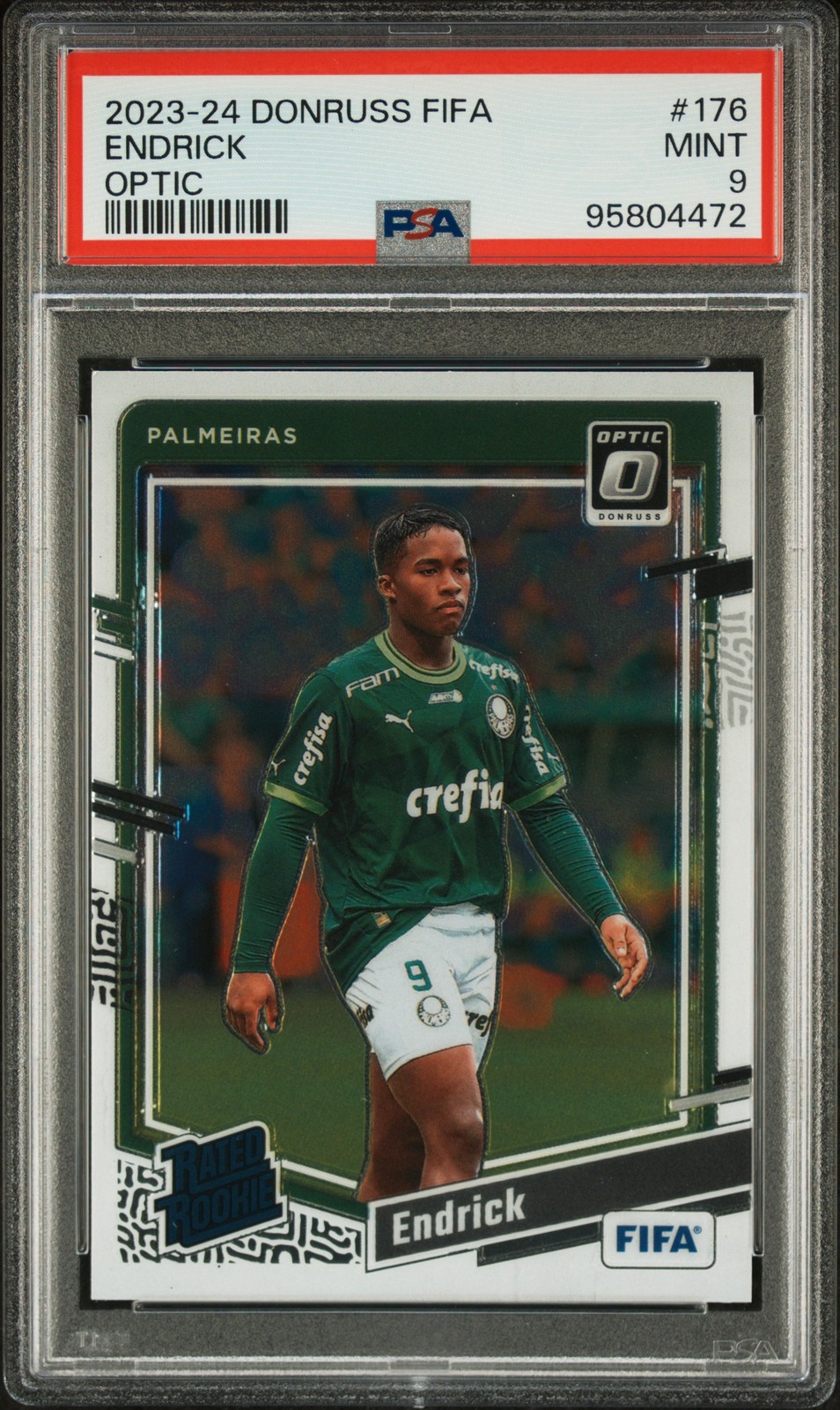 2023-24 Panini Donruss Fifa #176 Endrick Optic PSA 9