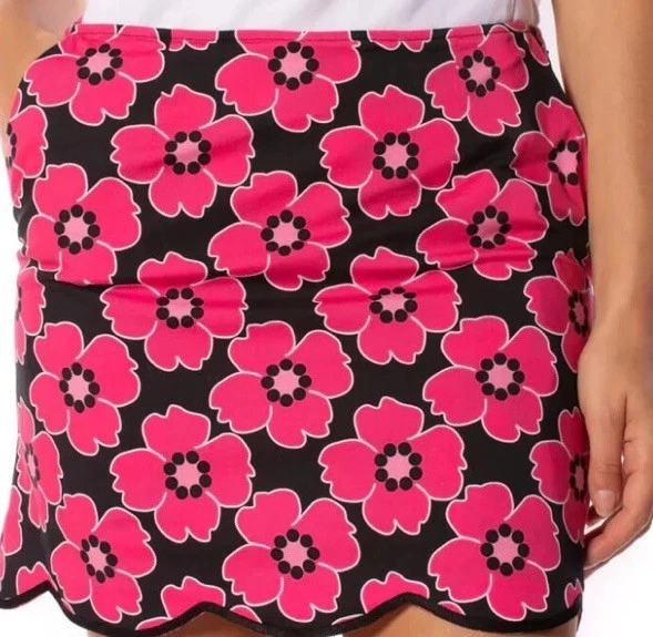 NUEVO CON ETIQUETAS GOLFTINI Pantalón Corto de Golf Rosa Negro Floral WANDERLUST 8L Foto 4 de 4