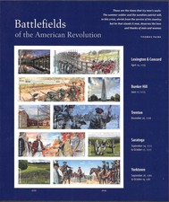 Scott #5977 IMPERFORATE (NO DIE-CUT) American Rev. Battlefields, MNH. IMMACULATE