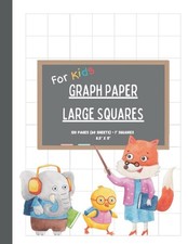 Graph Paper for Kids 1 Inch Squares  Large Box Graph Paper 8.5" x 11"  120 ...