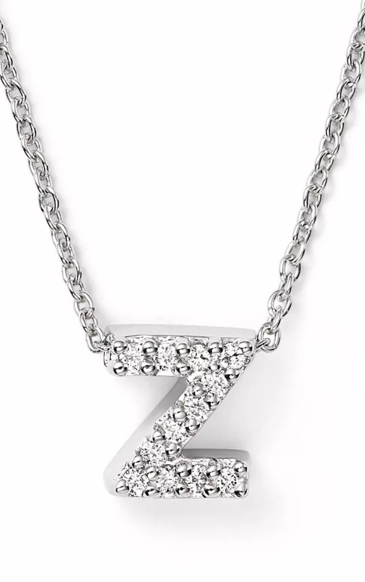 Z Initial Roberto Coin tiny treasure necklace Whi… - image 1