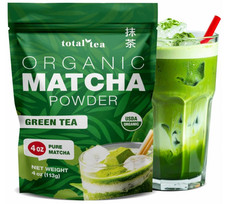 Organic Matcha Green Tea Powder 4-Oz Certified USDA Organic Powder for Match