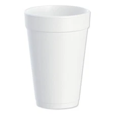 Dart 16J16 Foam Drink Cups, 16 oz., 25/Bag, 40 Bags/CT (Restricted in CA & WA)