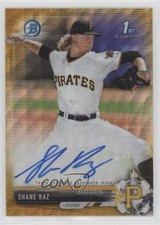 2017 Bowman Draft Chrome Pick Gold Wave Refractor 47/50 Shane Baz Auto 2a9