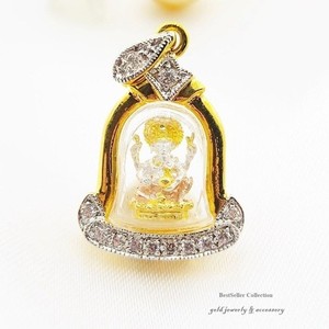 Authentic Ganesh Lord Ganesha Hindu Elephant God Gold Plated Pendant Charm Jewelry