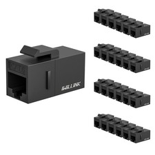 25 PCS RJ45 Cat6 Keystone Coupler Female To Female UTP Insert Black