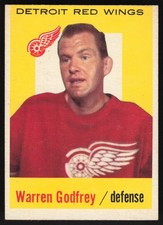 1959-60 Topps Warren Godfrey #27 - Detroit Red Wings - EX