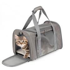 Mr. Pen- Pet Carrier, 17.5" x 11.2" x 11.5", 17.5"L x 11.2"W x 11.5"H, Grey