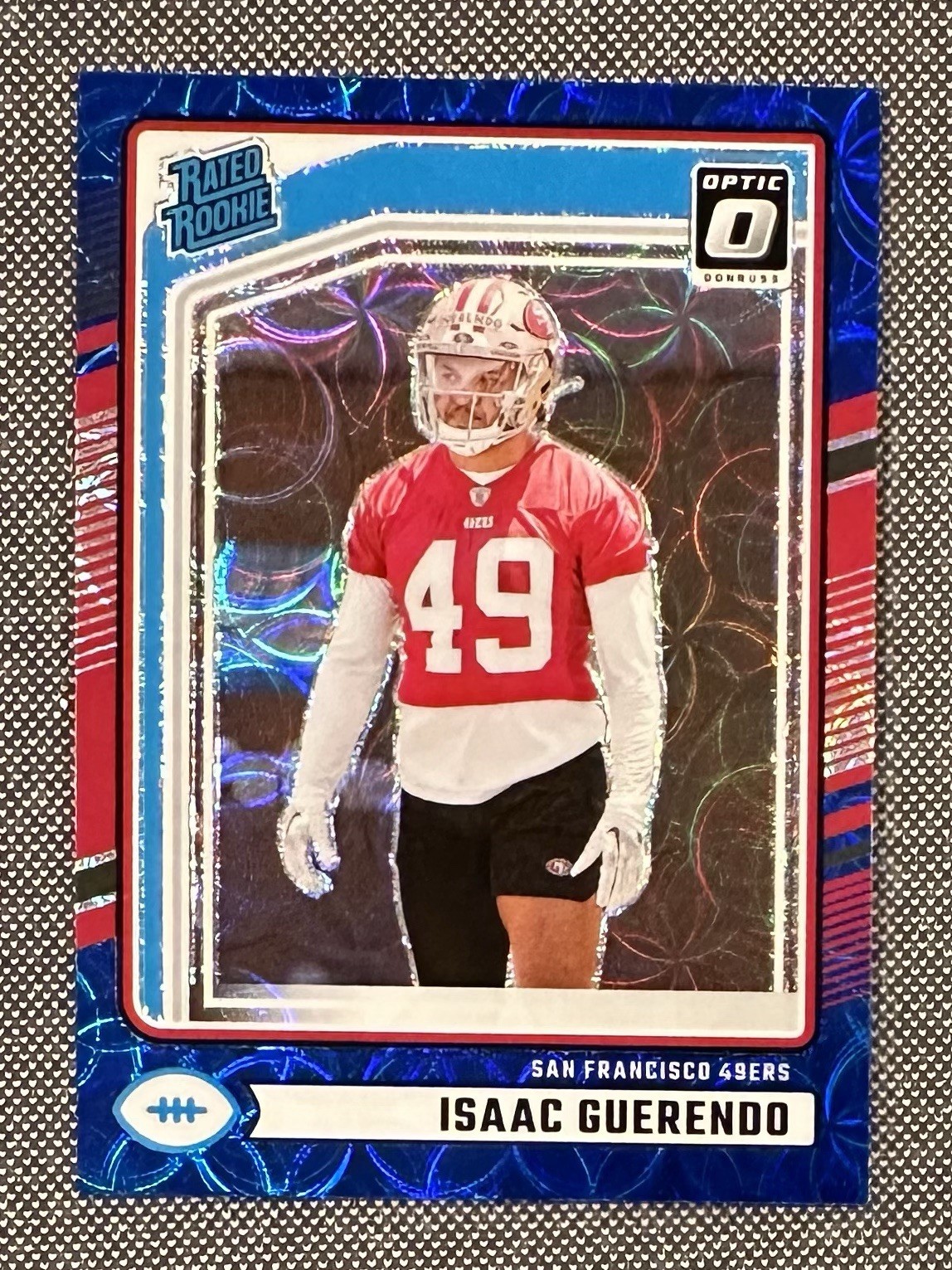 ISAAC GUERENDO 2024 Donruss Rated Rookie Optic Preview Blue Scope Prizm #336