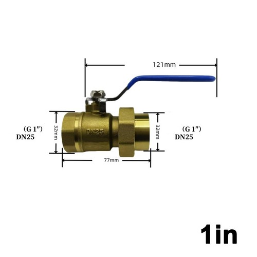 Brass Ball Valve with Blue Lever Handle for Use in Standard For Water Systems - Zdjęcie 2 z 15