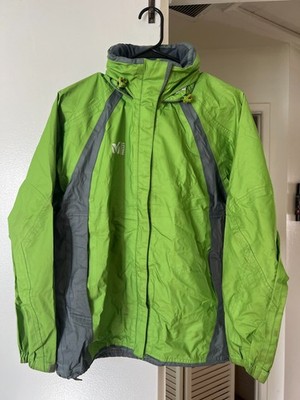 MILLET GORE-TEX WOMEN'S PACKABLE WATERPROOF LIME HOODED LIGHT JACKET MEDIUM 