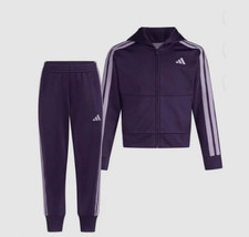 NWT Adidas Girls 2-Piece Tracksuit Set Jacket  Joggers Purple Size 3T