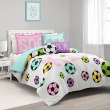 Lush Decor Girls Kick Reversible Queen Size 5 Piece Set -
