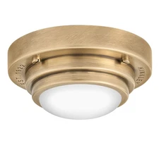 Hinkley Lighting 32703 Porte 6"W LED Flush Mount Bowl Ceiling - Brass