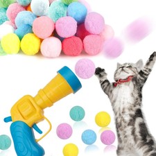 Cat Ball Toy Launcher Gun 20Pcs Cat Toys for Indoor Cats Interactive Kitten Toys