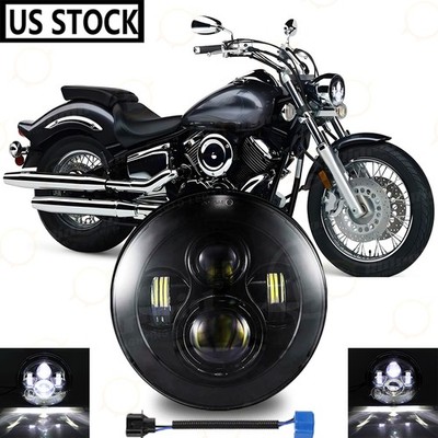 7'' Motorcycle LED Headlight For Yamaha V-Star XVS 650 950 1100 Classic Stryker