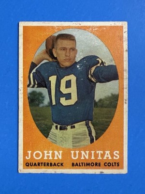 JOHNNY UNITAS ~ 1958 TOPPS Football Card #22 (GD/VG) ~ HOF ~ BALTIMORE COLTS v1