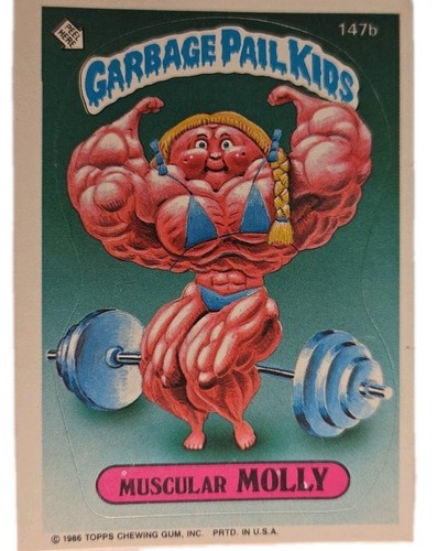 1986 Garbage Pail Kids Muscular Molly 147b Topps ERROR Vintage GPK Card MINT