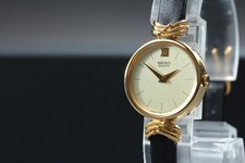Vintage 1980 N MINT Seiko Socie 2320-0240 Gold ASGP Quartz Womens Watch JAPAN