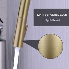 Sensor Touch Kitchen Sink Faucet Brushed Gold with Pull Down Sprayer Stainless