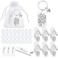 72 Pcs Employee Appreciation Gifts Bulk Thank You Coworker Keychain Gifts wit...