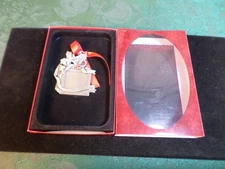 NIB-2004 Gloria Duchin Things Remembered Pewter Present Shape Christmas Ornament