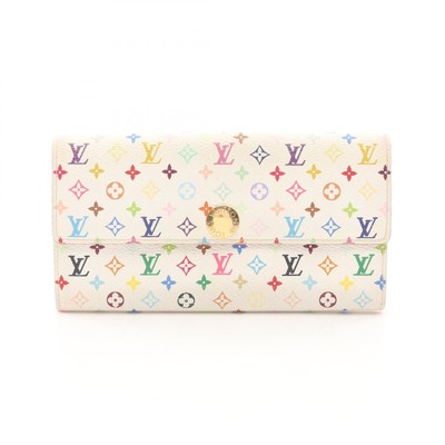 LOUIS VUITTON Portefeuille Sarah wallet M93532 Monogram Multicolore Blanc Used