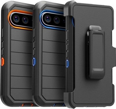 Rugged Defender Phone Case Holster Clip for Google Pixel 8A 8 9 9A 10 Pro XL